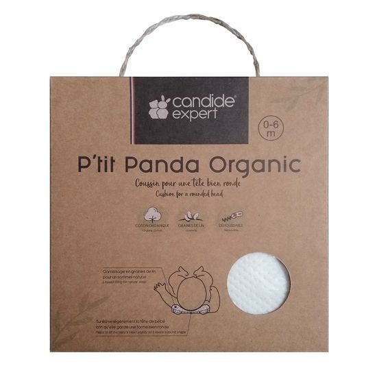 Candide Panda polštářek Organic s lněnými semínky