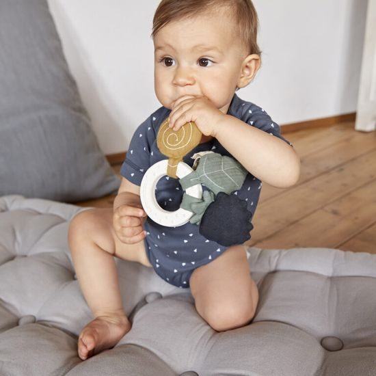 Lässig Teether Ring Natural Rubber snail