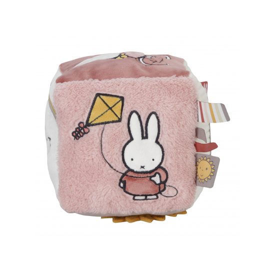 Little Dutch Kostka textilní králíček Miffy Fluffy Pink