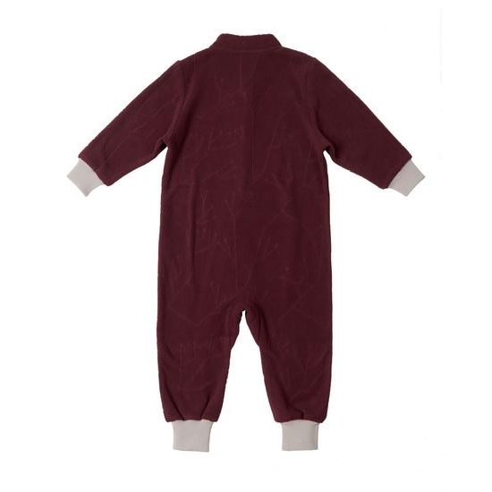 LEOKID Fleecový overal Snowberry Redwood vel. 6 - 9 měsíců (vel. 68)