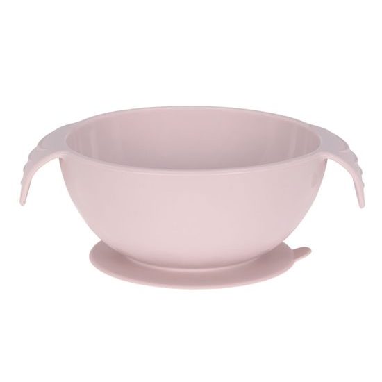 Lässig Bowl Silicone pink with suction pad
