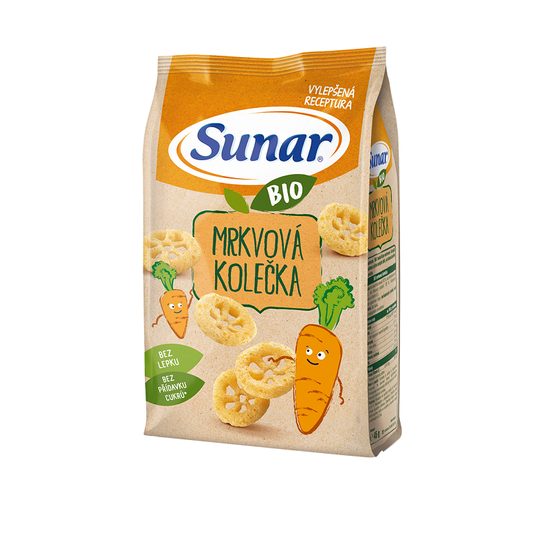 Sunar BIO Křupky Mrkvová kolečka 45g