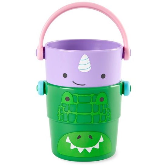 SKIP HOP Zoo hračka do vody kbelíky Stack&Pour 5ks 9m+