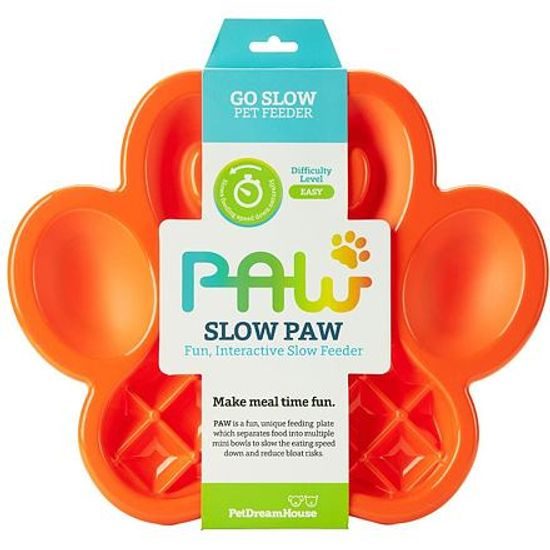 PetDreamHouse PetDreamHouse zpomalovací miska Paw Slow Feeder – oranžová