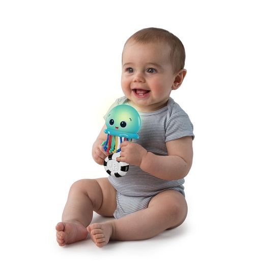 Baby Einstein Hračka hudební a světelná Ocean Glow Sensory Shaker ™ 0m +