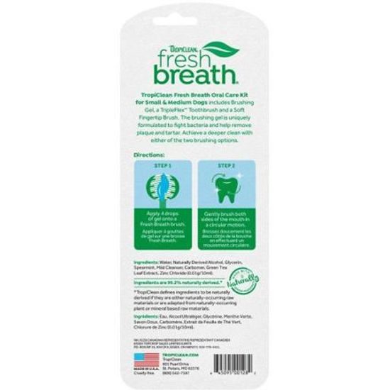 Tropiclean Oral Kit S - gel s kartáčky - pro psy - 59 ml
