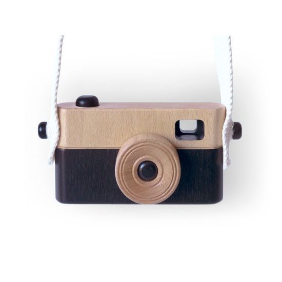 Dětský dřevěný fotoaparát PixFox černý by Craffox