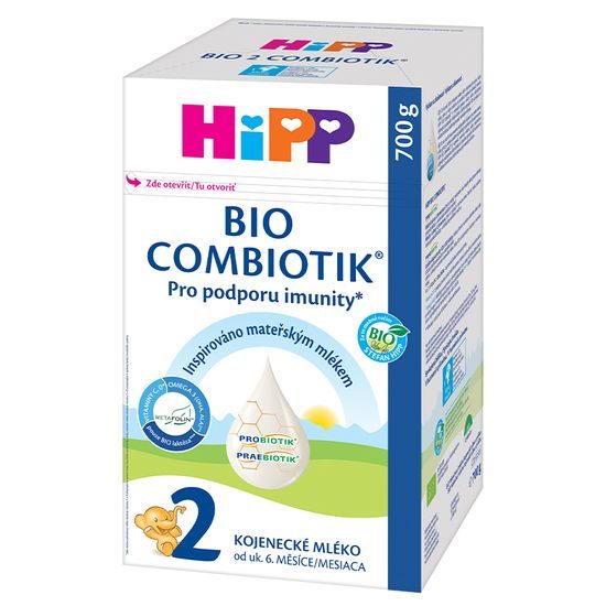 HiPP 4x Pokračovací mléčná kojenecká výživa HiPP 2 BIO Combiotik 700g
