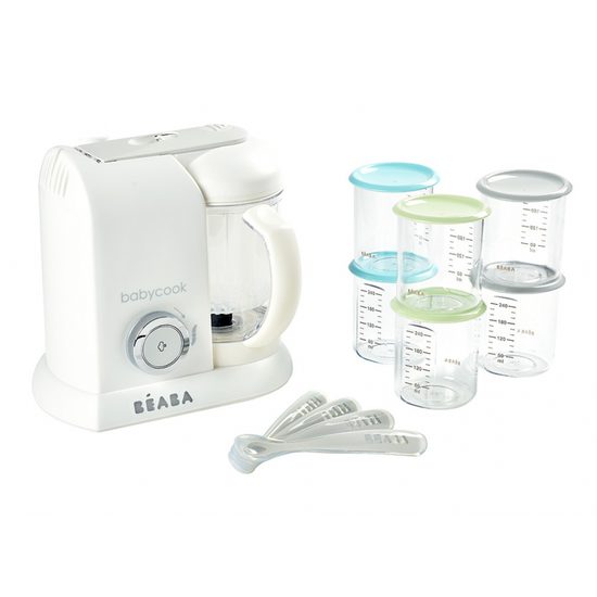 Beaba Parní vařič + mixér BABYCOOK White Silver limitovaná edice