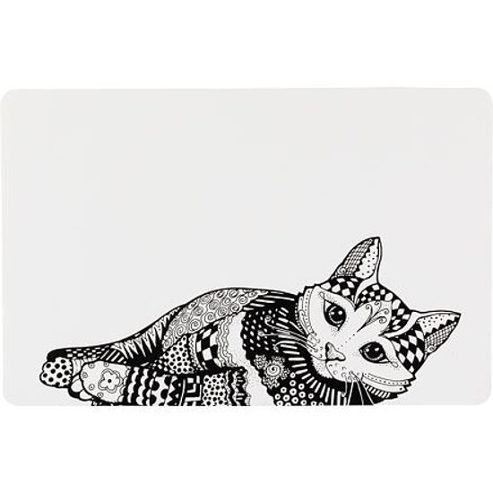 Trixie Prostírání Place Mat kočka 44 x 28 cm bílo/černé