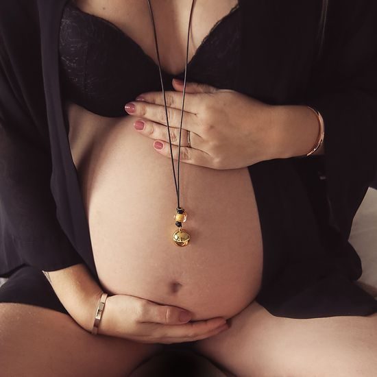 Proud MaMa Mexická bola Ballchain kulička s dětskou nožičkou stříbrná