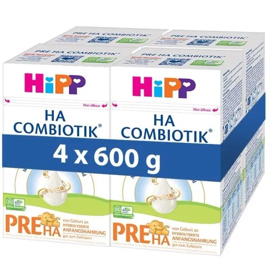 HiPP 4x Počáteční kojenecká výživa HiPP HA 1 Combiotik 600g