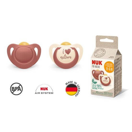 NUK for Nature Latexový dudlík 6-18m 2ks