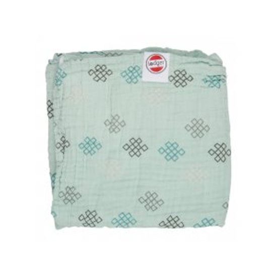 LODGER Dreamer Muslin Knot Xandu Silt Green 120 x 120 cm