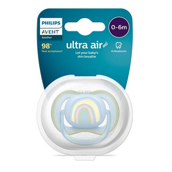 Philips AVENT Šidítko Ultra air Obrázek 0-6m duha, 1ks