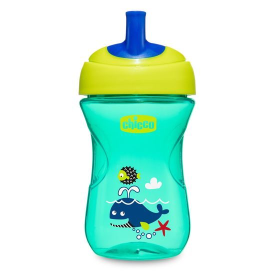 Chicco Hrneček Pokročilý s brčkem 266ml zelený 12m+