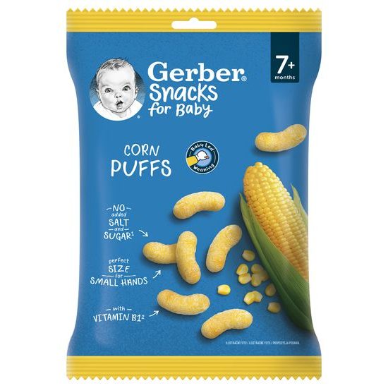 Dětský ráj l GERBER Snacks kukuřičné křupky 28 g l Gerber l Tyčinky/sušenky