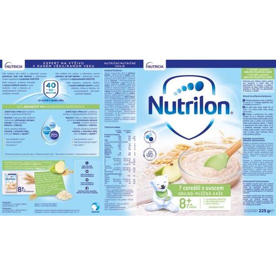 Nutrilon Pronutra® Kaše 7 cereálií s ovocem 225g