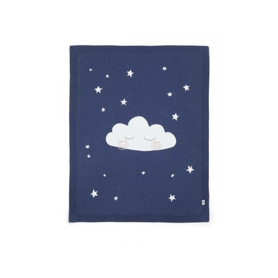 Mamas&Papas Pletená deka noční obloha modrá