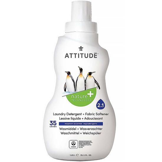 ATTITUDE Prací gel a aviváž (2 v 1) s vůní Mountain Essentials 1050 ml (35 dávek)