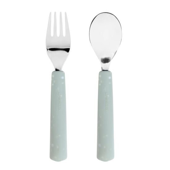 Lässig Cutlery with Silicone Handle 2pcs blue
