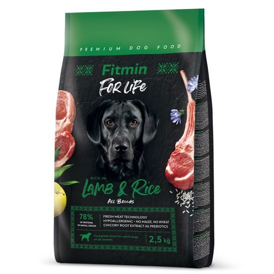 Fitmin For Life Lamb & Rice krmivo pro psy Hmotnost: 2.5 kg