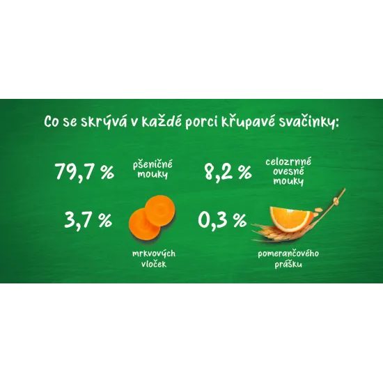 Gerber Organic křupky s mrkví a pomerančem 35g