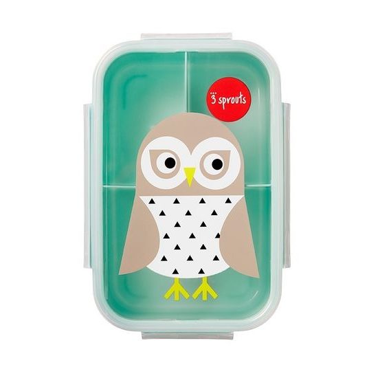 3 SPROUTS Krabička na jídlo Bento Owl Mint