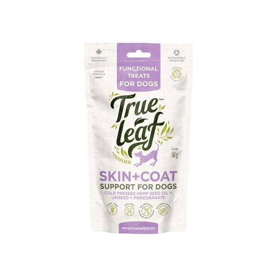 True Leaf Dog Treat Skin & Coat pamlsky 50g