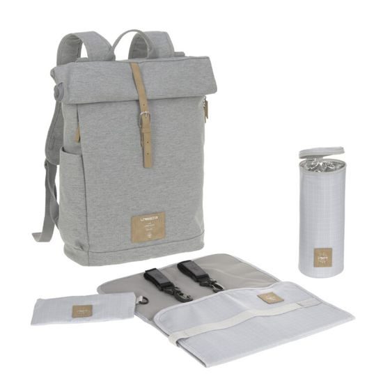 Lässig FAMILY Green Label Rolltop Backpack grey mélange - Limited Edition