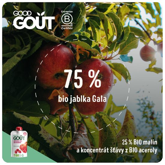 Good Gout BIO Jablko s malinou 120 g