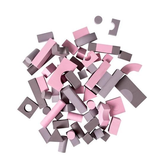 Baby Dan Soft Blocks měkké hrací kostky, růžová/levandulová
