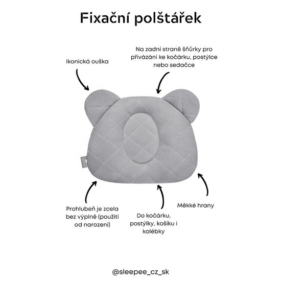 Fixační polštář Sleepee Royal Baby Teddy Bear Sunflower