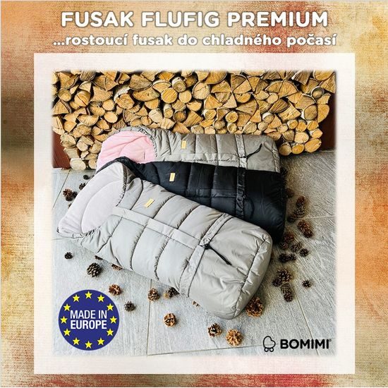 Bomimi FLUFIG PREMIUM fusak rostoucí 110 cm, grey