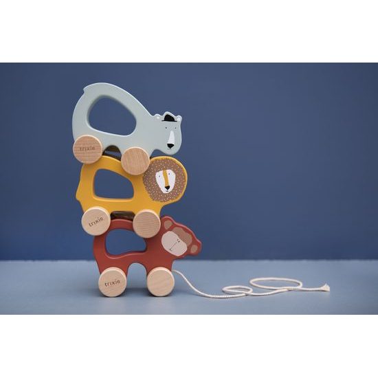 Trixie Baby Dřevěná tahací hračka Polar Bear