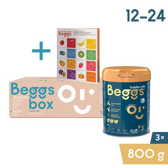 Beggs 3 batolecí mléko box (3x800 g) + pexeso
