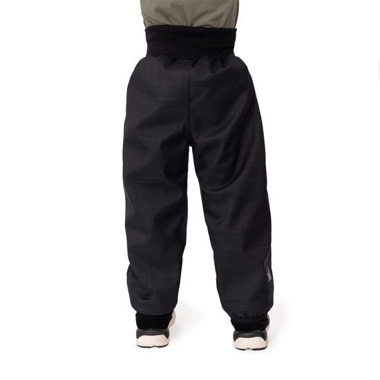 ESITO Dětské softshellové kalhoty s beránkem Black - černá / 86