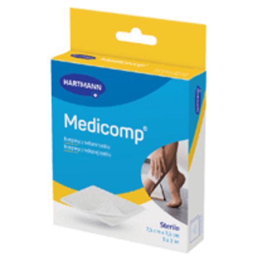 HARTMANN Medicomp® sterilní 7,5 x 7,5 cm Kompres ke krytí a čištění ran a aplikaci mastí 5 x 2 ks