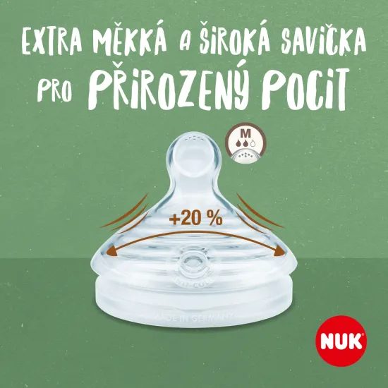 NUK Náhradní savička pro lahev For Nature (vel. M) 2ks