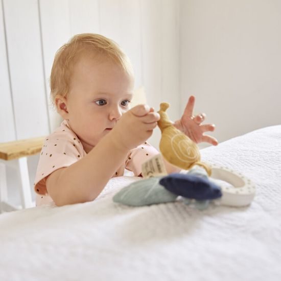 Lässig Teether Ring Natural Rubber snail