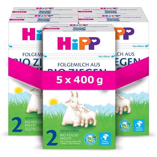 HiPP 5x Kozí mléko HiPP 2 BIO pokračovací 400g 6m+