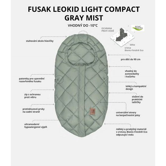 LEOKID Fusak Light Compact Gray Mist