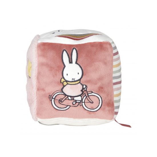 Little Dutch Kostka textilní králíček Miffy Fluffy Pink