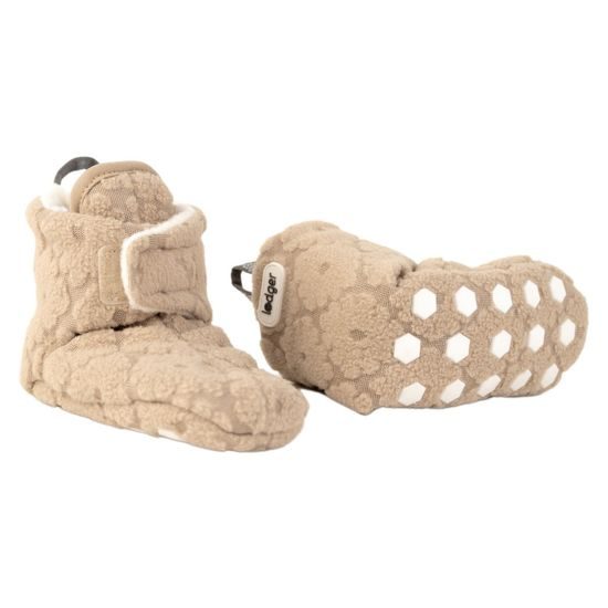 LODGER Slipper Folklore Fleece Beige 6 - 12 měsíců