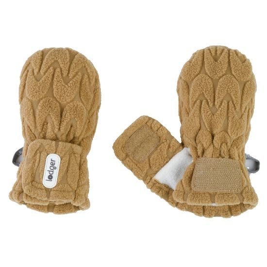 LODGER Mittens Empire Fleece Dark Honey 6 - 12 měsíců