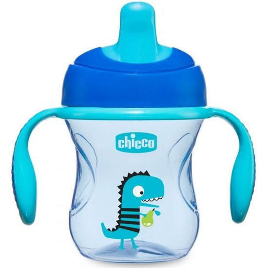 Chicco Hrneček Trénujeme s držadly 200ml modrý 6m+