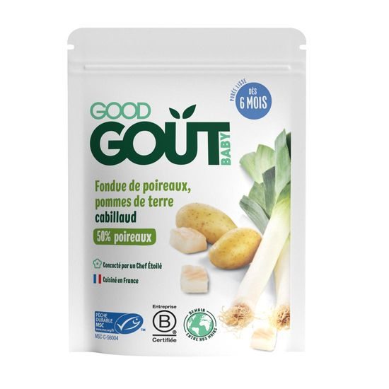 Good Gout BIO Pórek s brambůrkem a treskou (190 g)