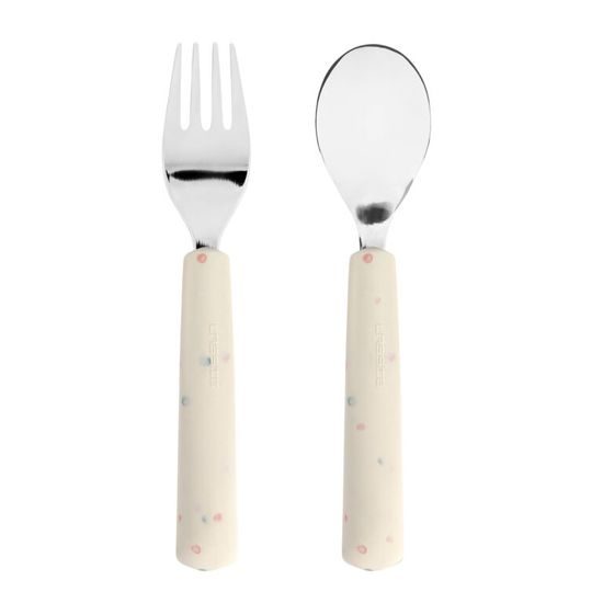 Lässig Cutlery with Silicone Handle 2pcs nature