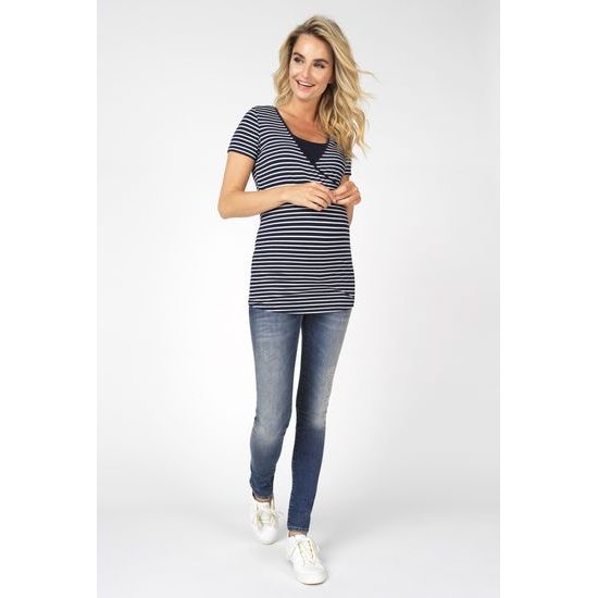 Noppies Nursing T-Shirt Paris Night Sky Stripe