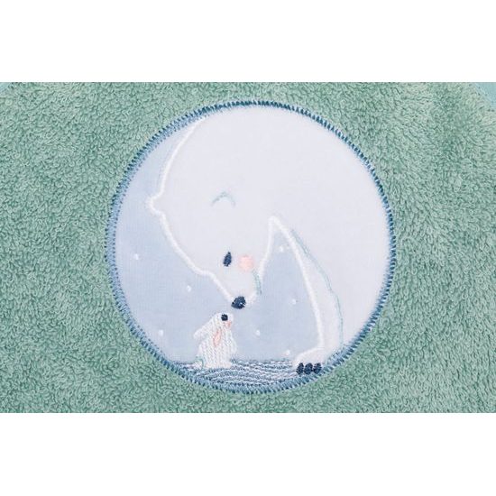 Fillikid Ručník s kapucí polarbear ocean 75x75 cm